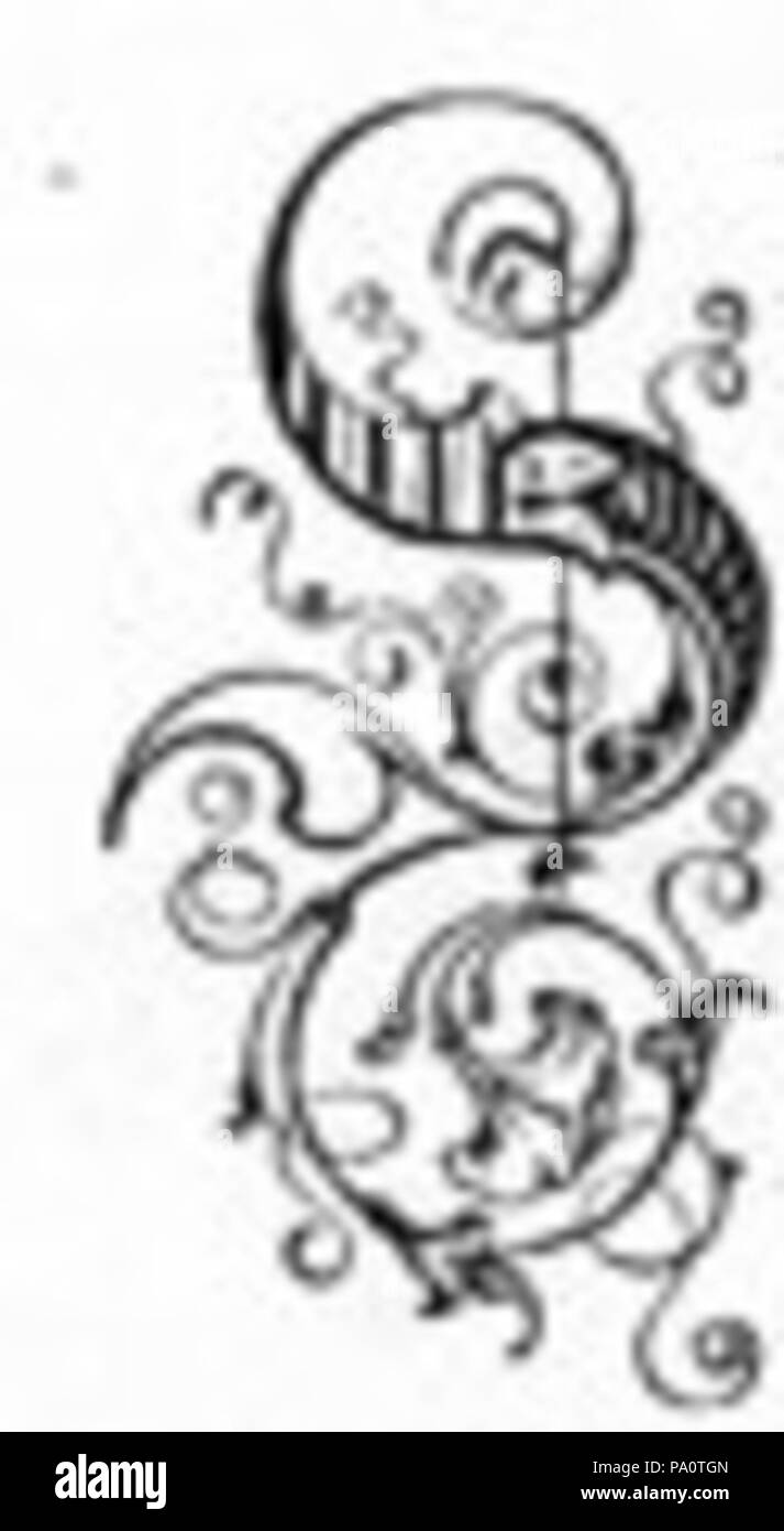 647 Filligree Lettera S Foto Stock