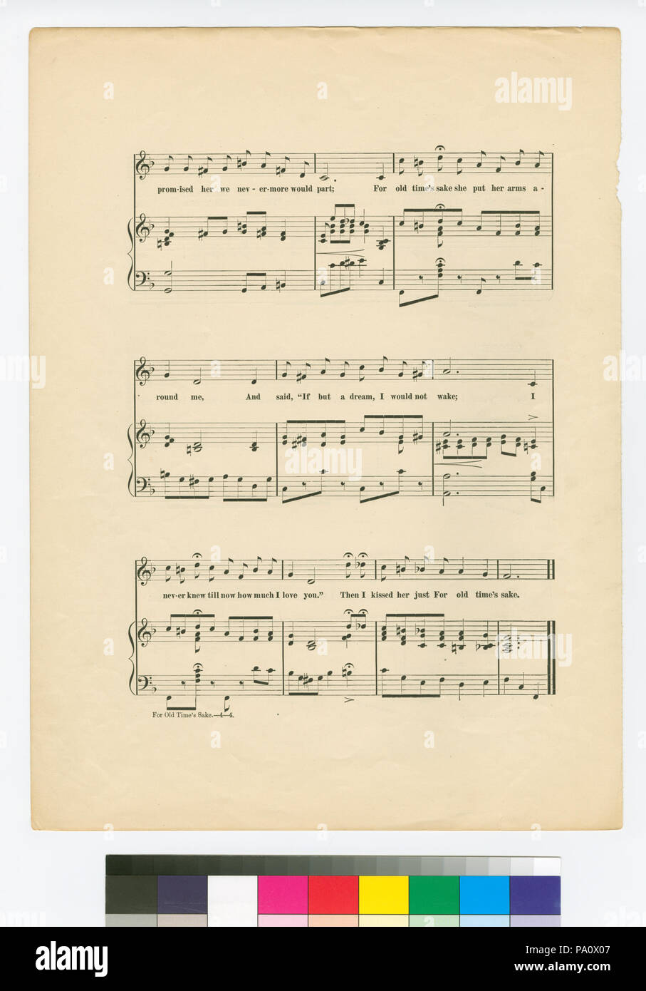 661 per il vecchio tempo dell'amore (NYPL ADE-609389-1822914) Foto Stock