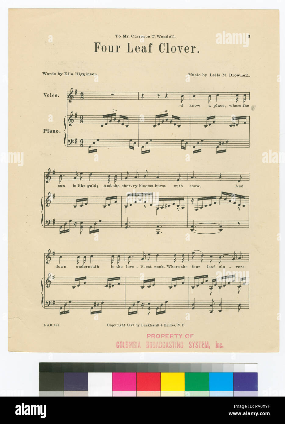 665 Quattro Leaf Clover (NYPL ADE-464459-1808744) Foto Stock