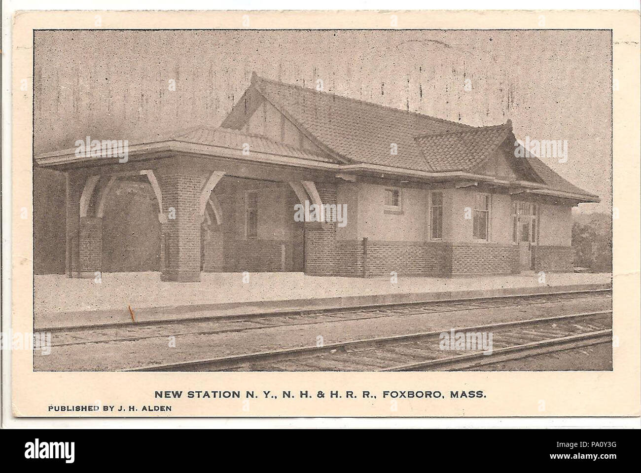 667 Foxboro station cartolina (1) Foto Stock