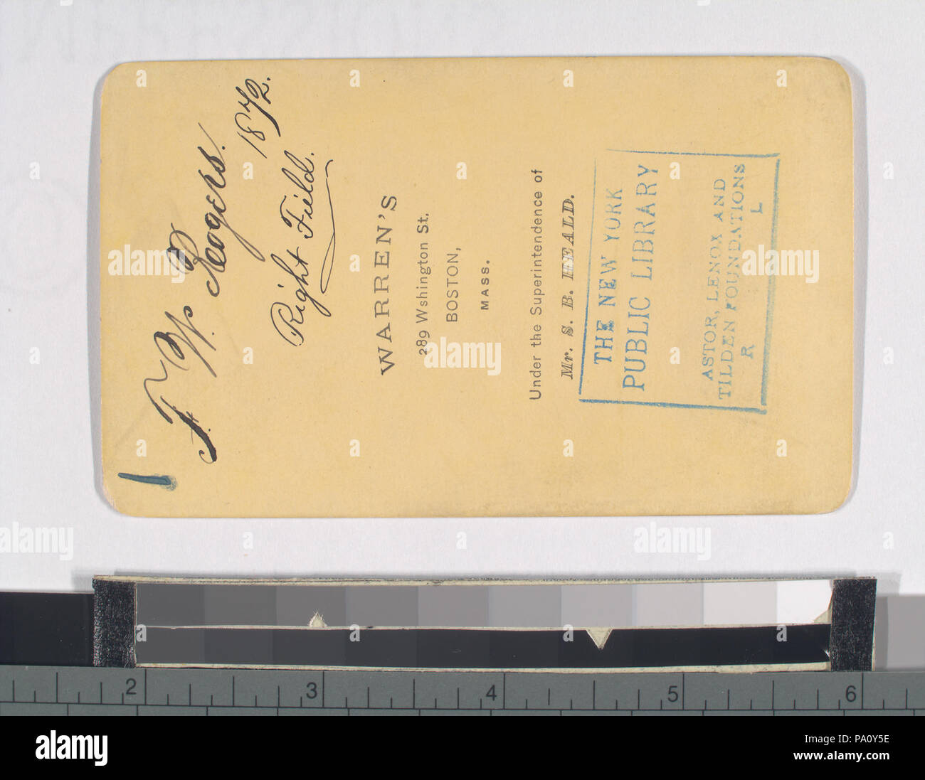 667 Fraley Rogers, Boston Red calze, 1872 campo destro (NYPL b13537024-55882) Foto Stock