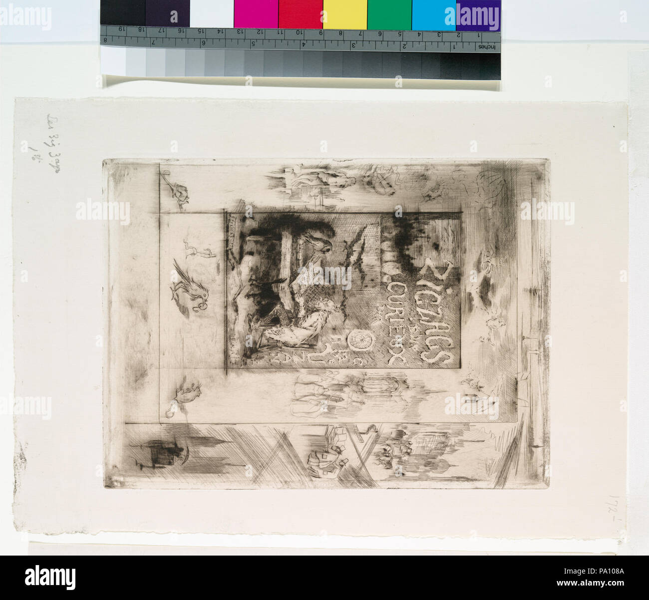 680 Frontispice pour les zig-zag d'onu curieux, d'Octave Uzanne (NYPL b12391416-498557) Foto Stock