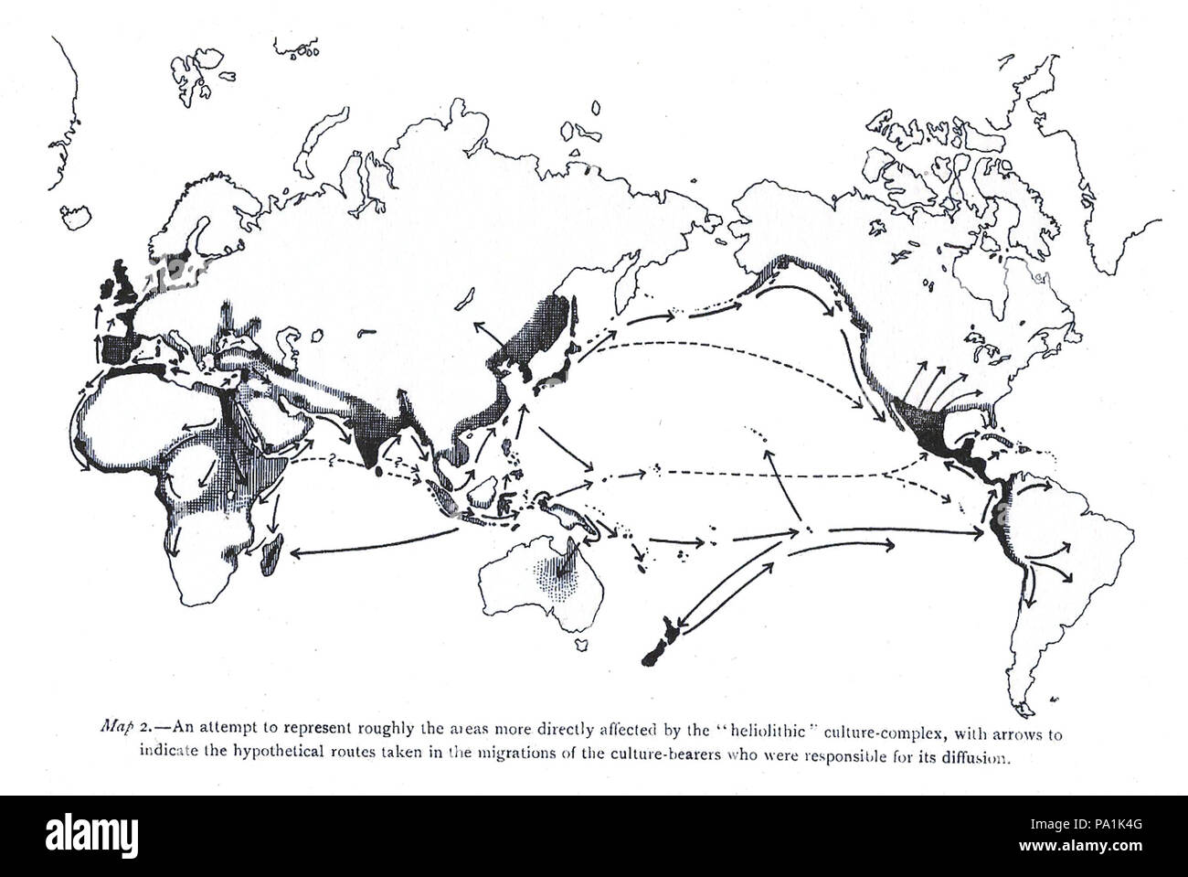 723 Grafton Elliot Smith diffusione culturale Mappa dall'Egitto Foto Stock