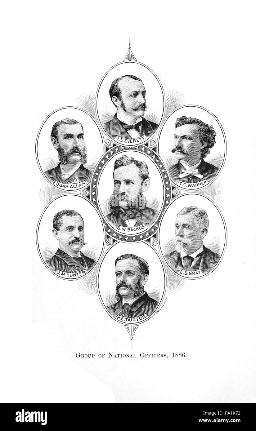 723 Grand esercito della Repubblica - gruppo di funzionari nazionali, 1886 Foto Stock