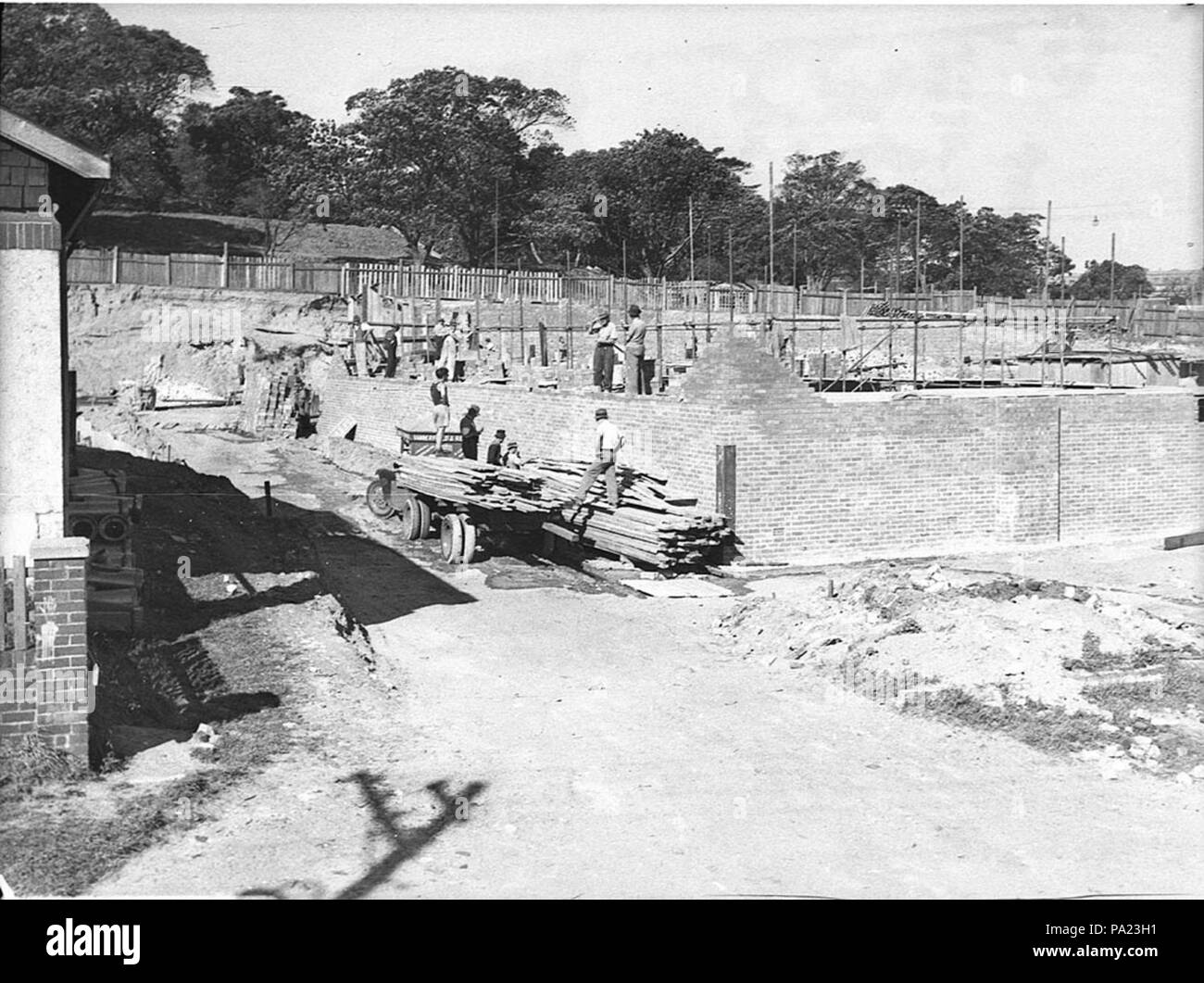 249 25529 SLNSW progressi nella costruzione di proprietà Cahills Foto Stock