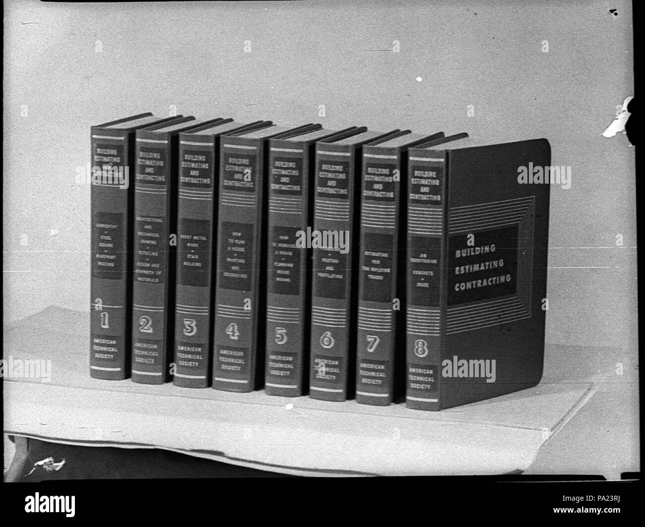 252 27753 SLNSW Edificio edificio libri stimare e parti 8 vol Società Tecnica americana Foto Stock
