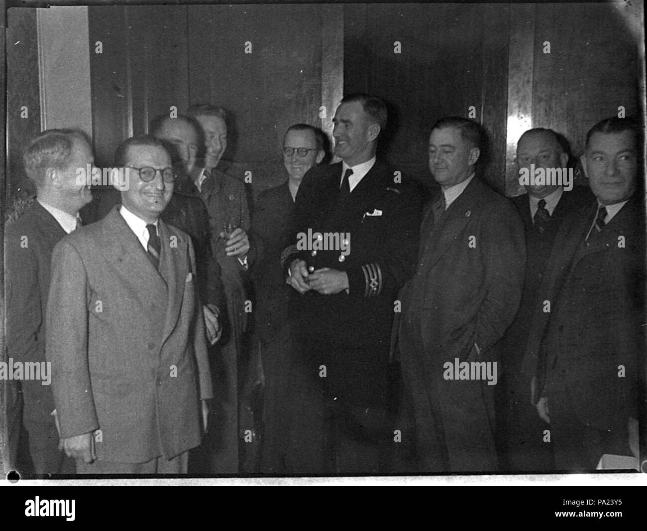 250 26429 SLNSW Reception al comandante Kerr prese per British Empire Film Foto Stock