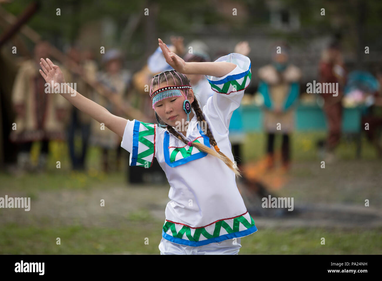Ballerini russi in Okhotsk City Foto Stock