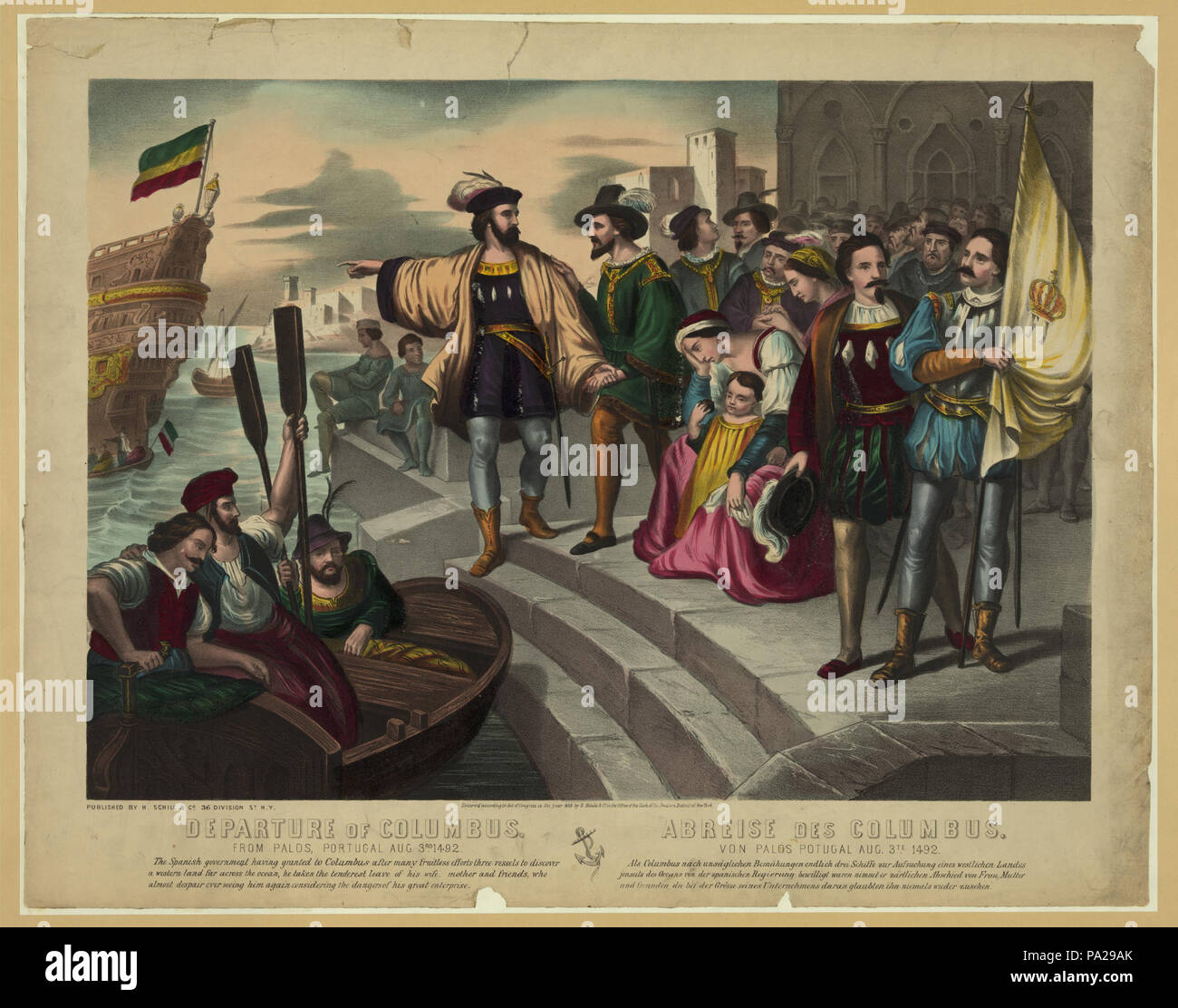 384 partenza di Cristoforo Colombo LCCN2003656418 Foto Stock