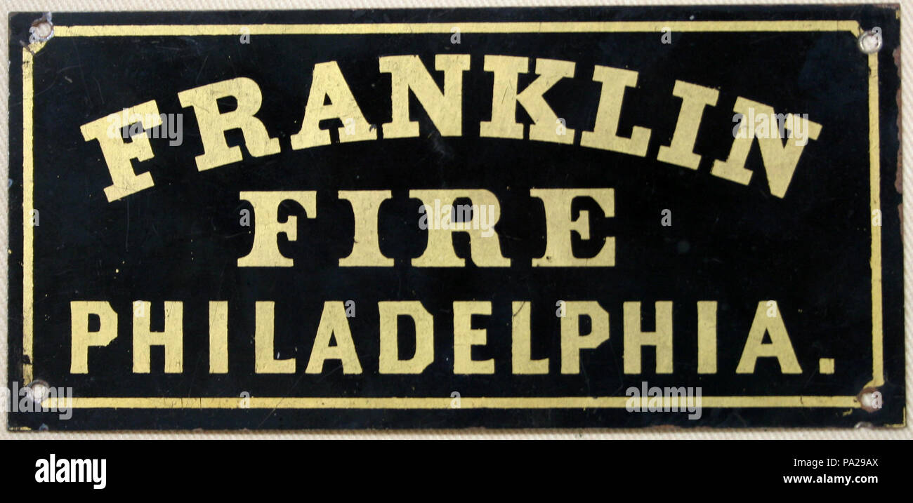 648 Fire mark per Franklin Fire Insurance Company di Philadelphia, Pennsylvania Foto Stock