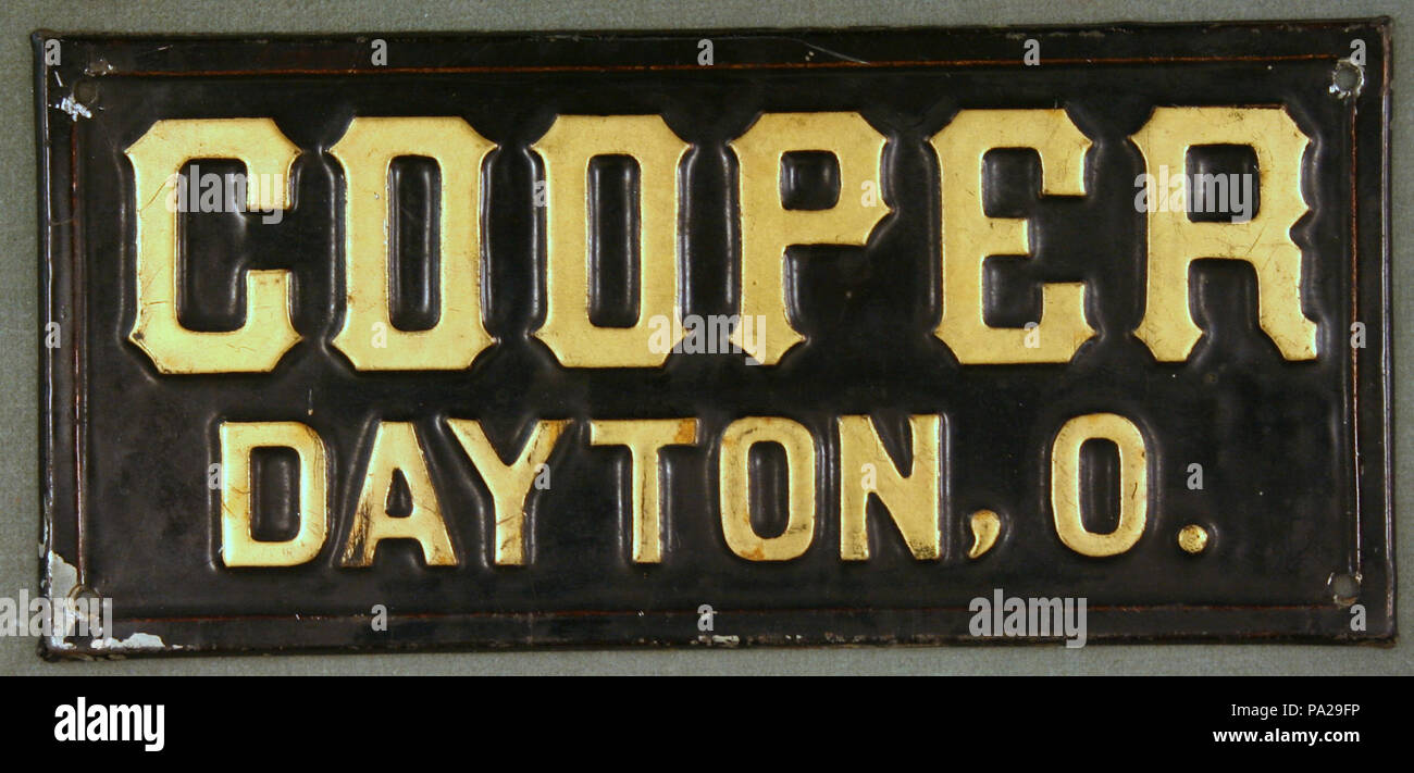 648 Fire mark per Cooper Fire Insurance Company a Dayton, Ohio Foto Stock