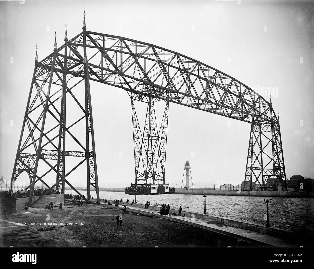 . Antenna ponte di sollevamento, Duluth, Minnesota . circa 1905 102 Ponte Aereo, Duluth, Minnesota, 1905 Foto Stock
