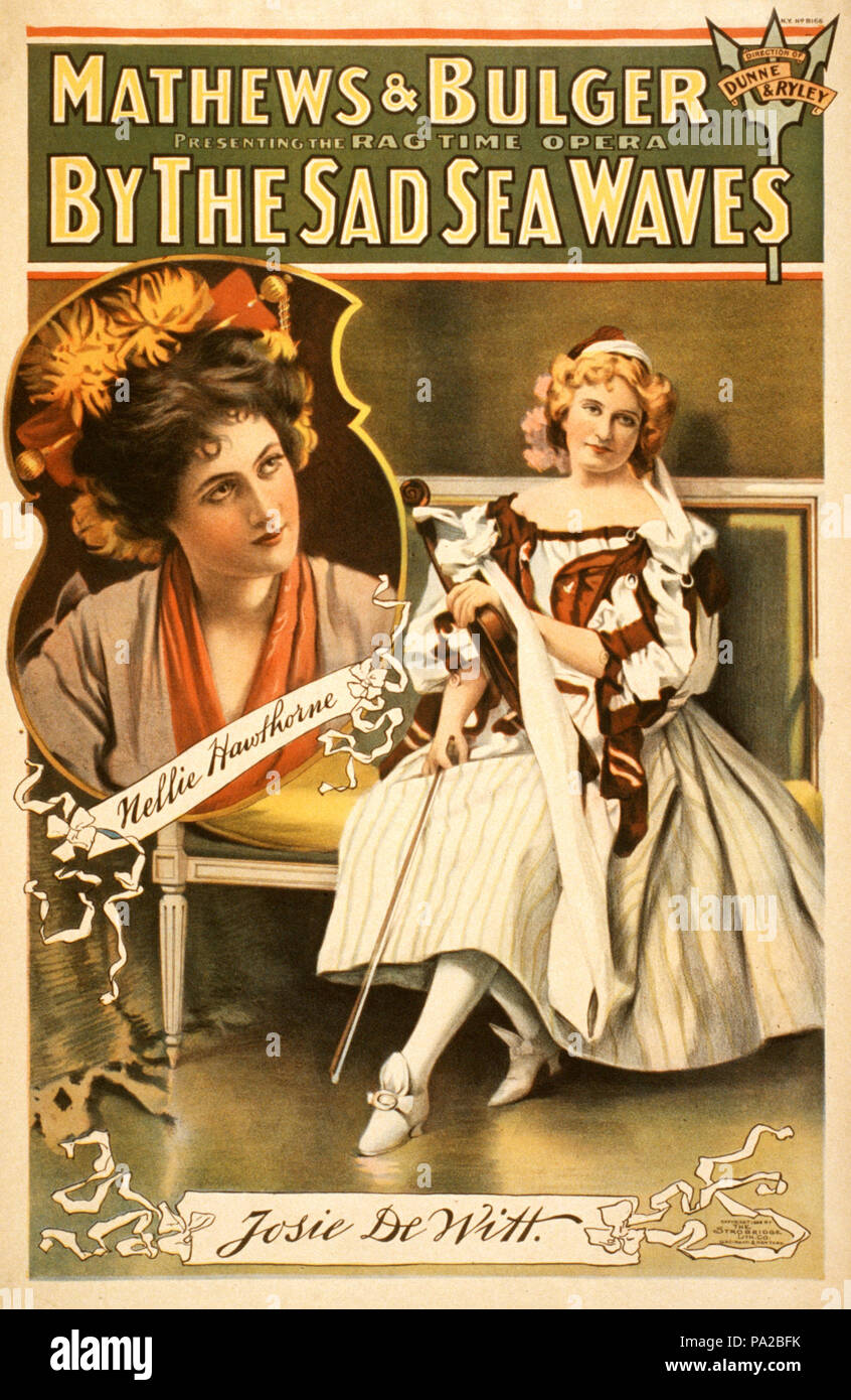 261 Dal triste onde del mare, Broadway poster, 1898 Foto Stock