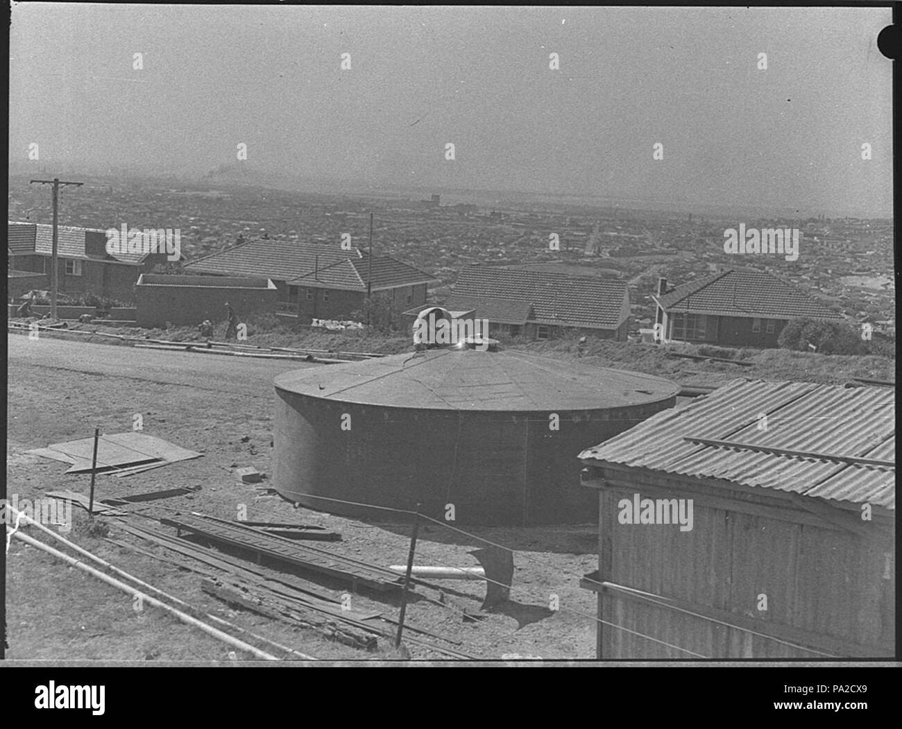 258 32817 SLNSW Merewether altezze serbatoio acqua Foto Stock