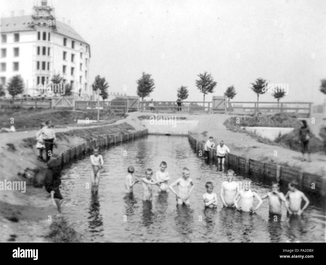 153 Ladegårdsåen a Borups Allé (c.1907) Foto Stock