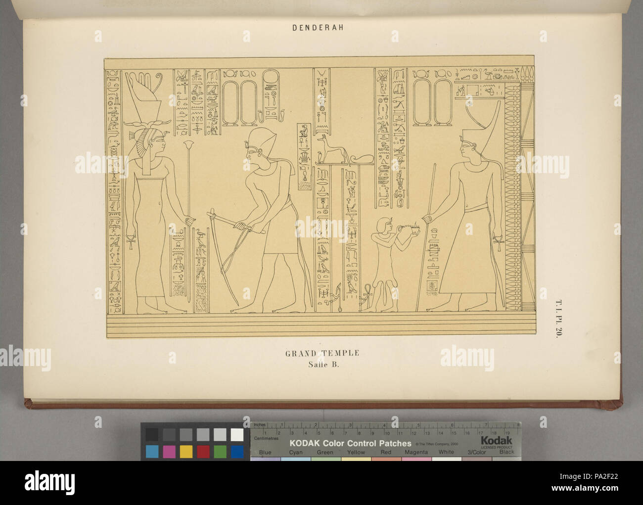 384 Denderah. Grande tempio. Salle B (NYPL b16461786-1547868) Foto Stock