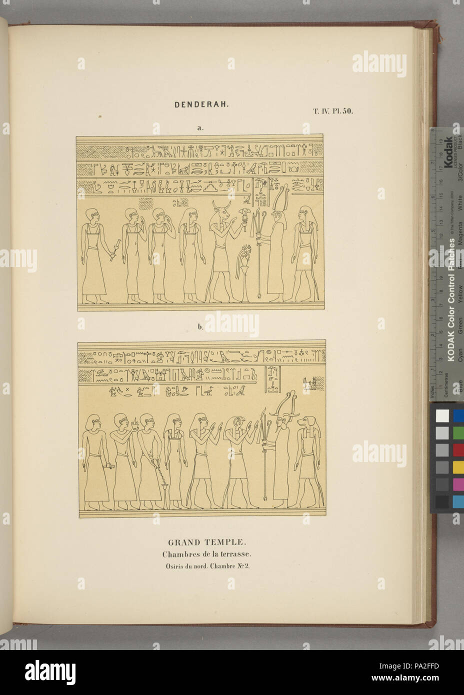 382 Denderah. Grande tempio. Chambres de la Terrasse. Osiride du nord. Chambre n. 2 (NYPL b16461786-1548151) Foto Stock