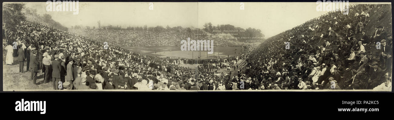 120 campionato amatoriale gioco, raccontando di passeggini vs. Hanna's pulitori, Brookside Stadium, Sett. 20, 1914, 100.000 presenze LCCN2007663718 Foto Stock