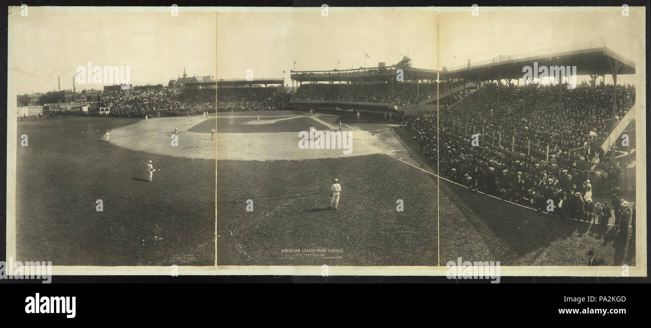 123 American League Park, Chicago, Boston, Chicago, 14 agosto 1904, attandance (sic), 30,198 LCCN2007663978 Foto Stock