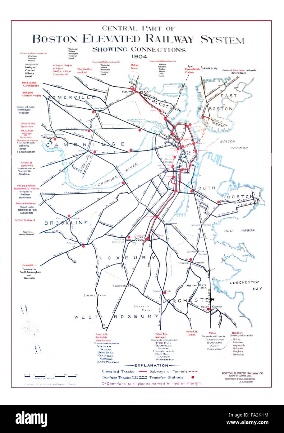 26 1904 BERY sistema mappa Foto Stock
