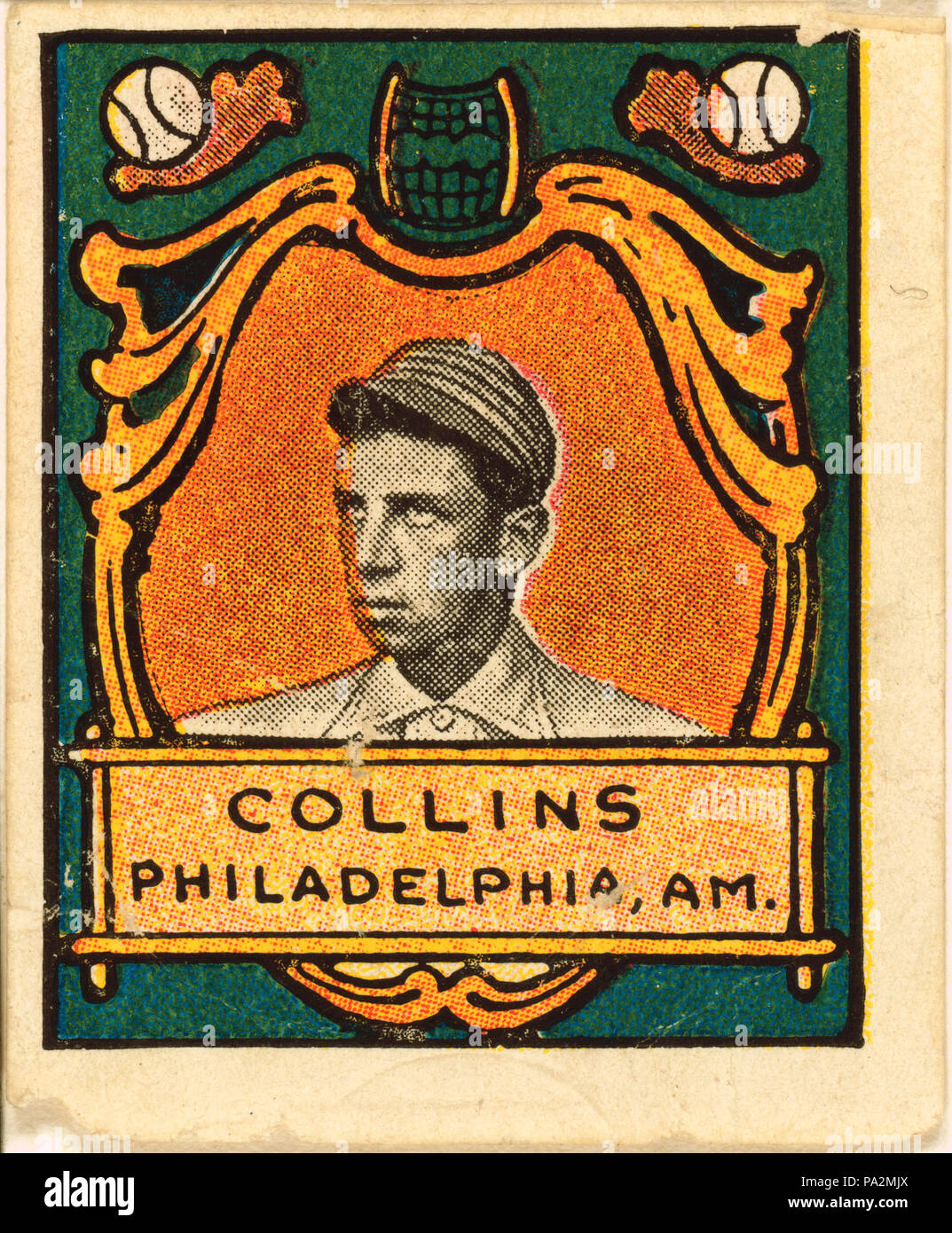 605 Eddie Collins, secondo baseman, Philadelphia atletica, 1911 Foto Stock