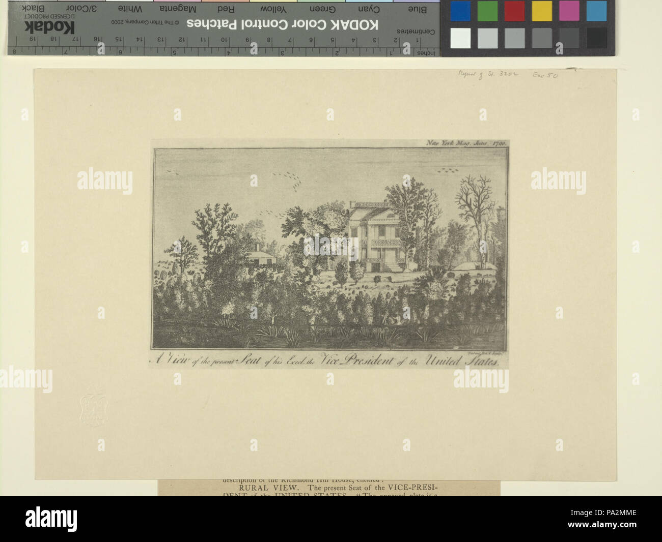 92 una vista della sede attuale del suo excel. Il vice presidente degli Stati Uniti (NYPL ADE-1784727-1650649) Foto Stock