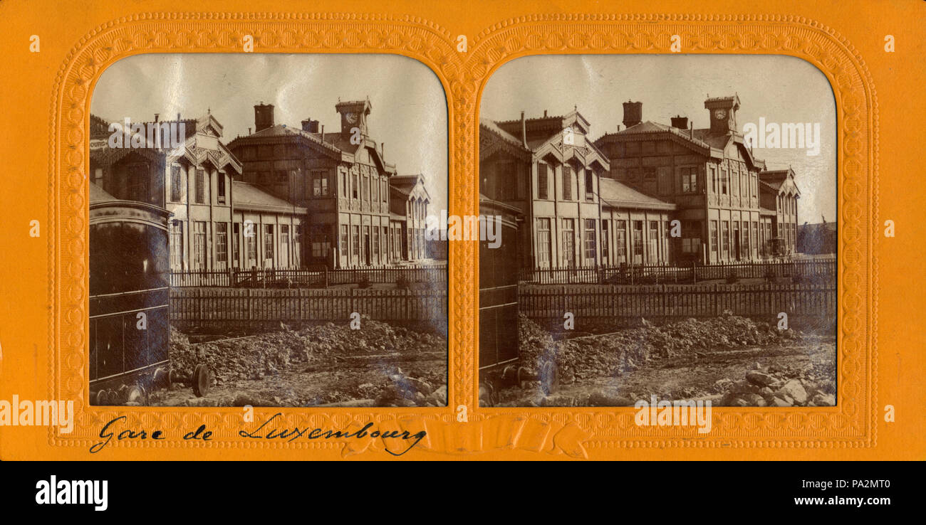 . Lëtzebuergesch: Déi fréier hëlze Starter Gare. Tra il 1859 e il 1880 7 'Gare de Luxembourg', TEKA0112603 Foto Stock