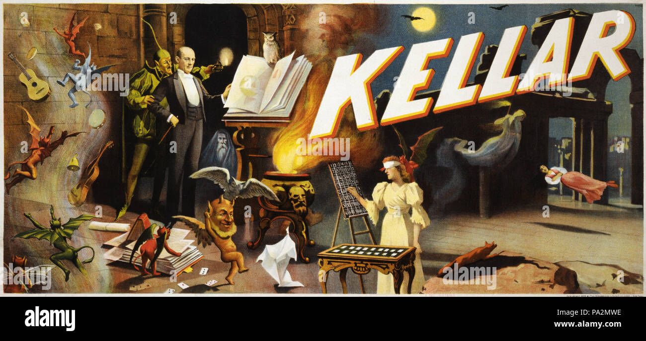 655 Flickr - …trialsanderrors - Kellar il mago, performing arts poster, 1894 Foto Stock