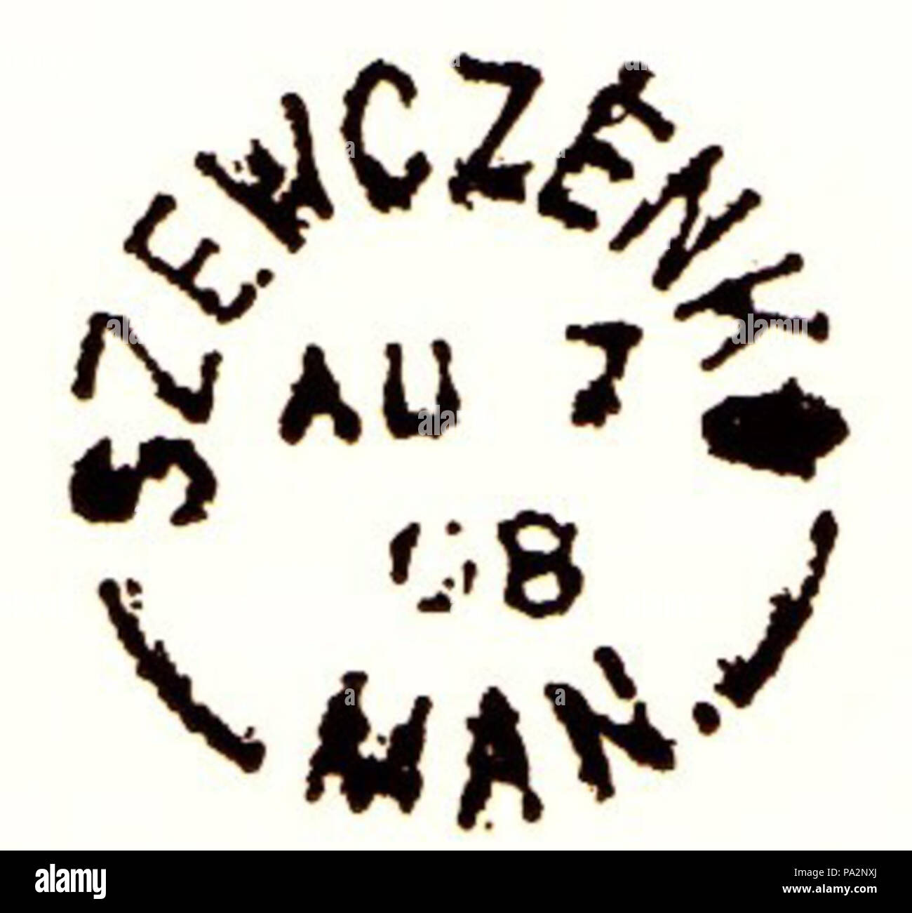 1 "zewczenko, Manitoba' farà fede il timbro postale-Vita, Manitoba Foto Stock