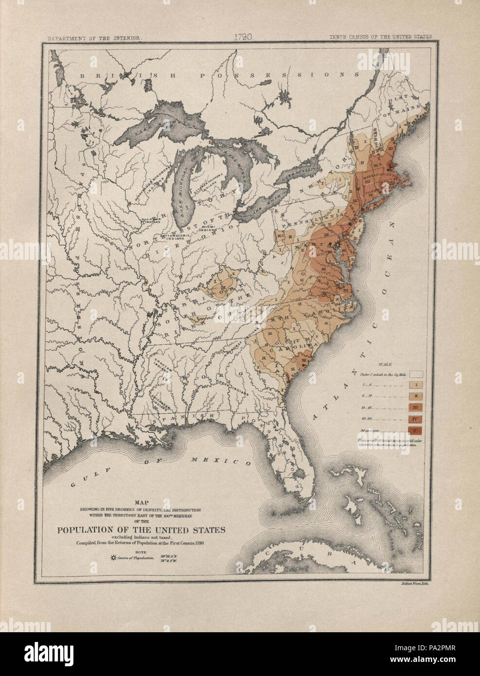 18 1790 noi e territori Foto Stock