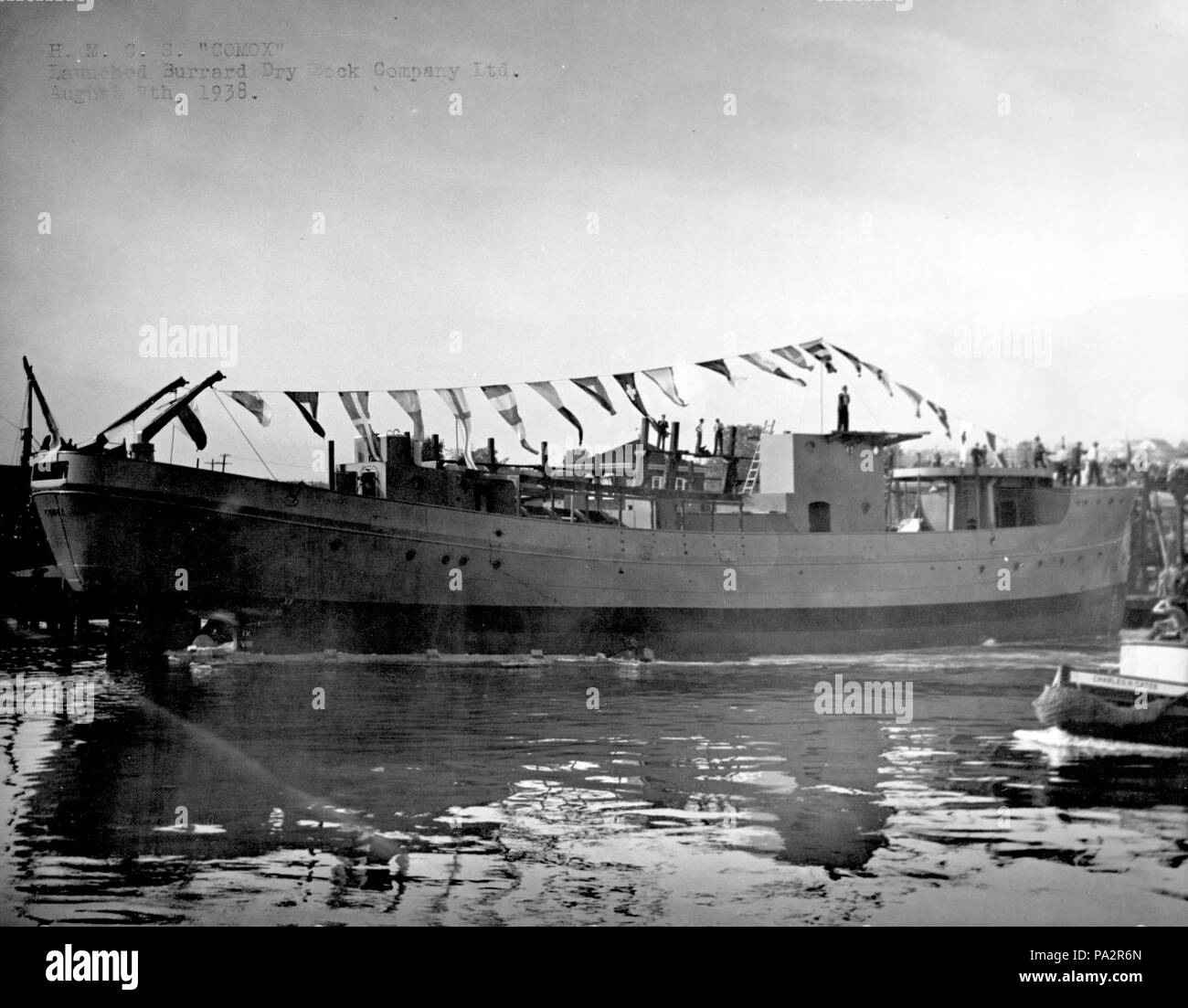 113 HMCS Comox lancio 1939 Foto Stock