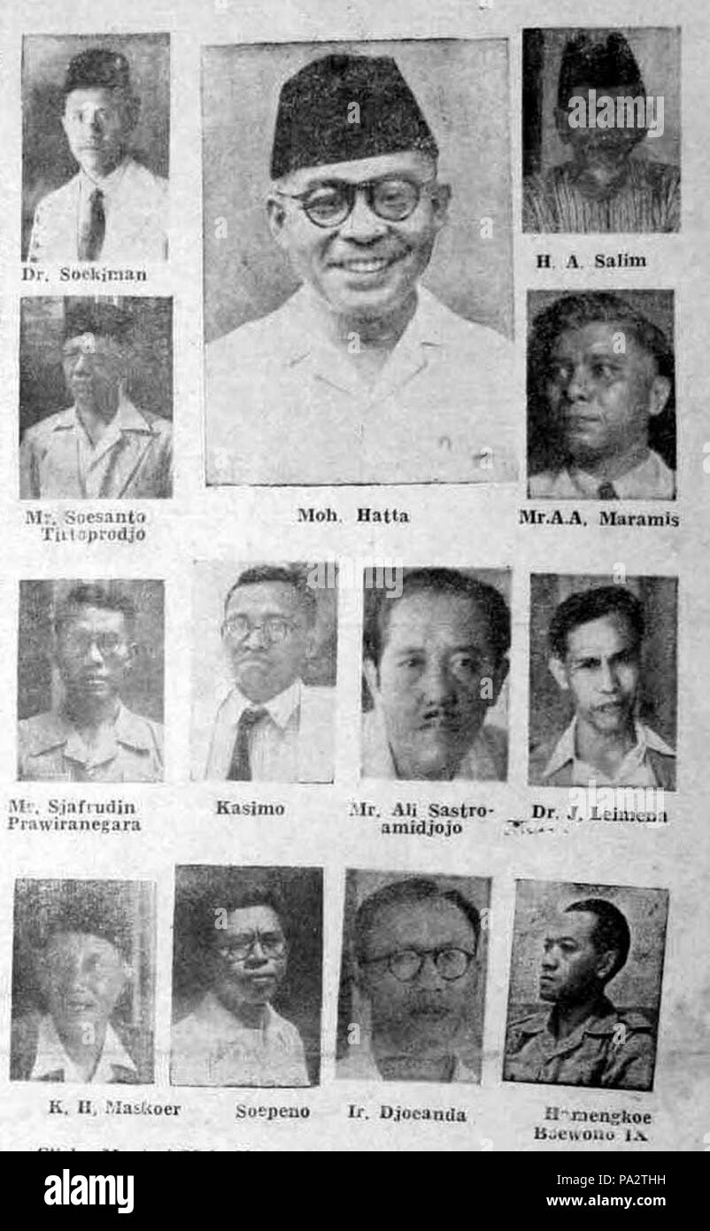 111 Hatta 1 Cabinet KR 2 Feb 1948 p1 Foto Stock