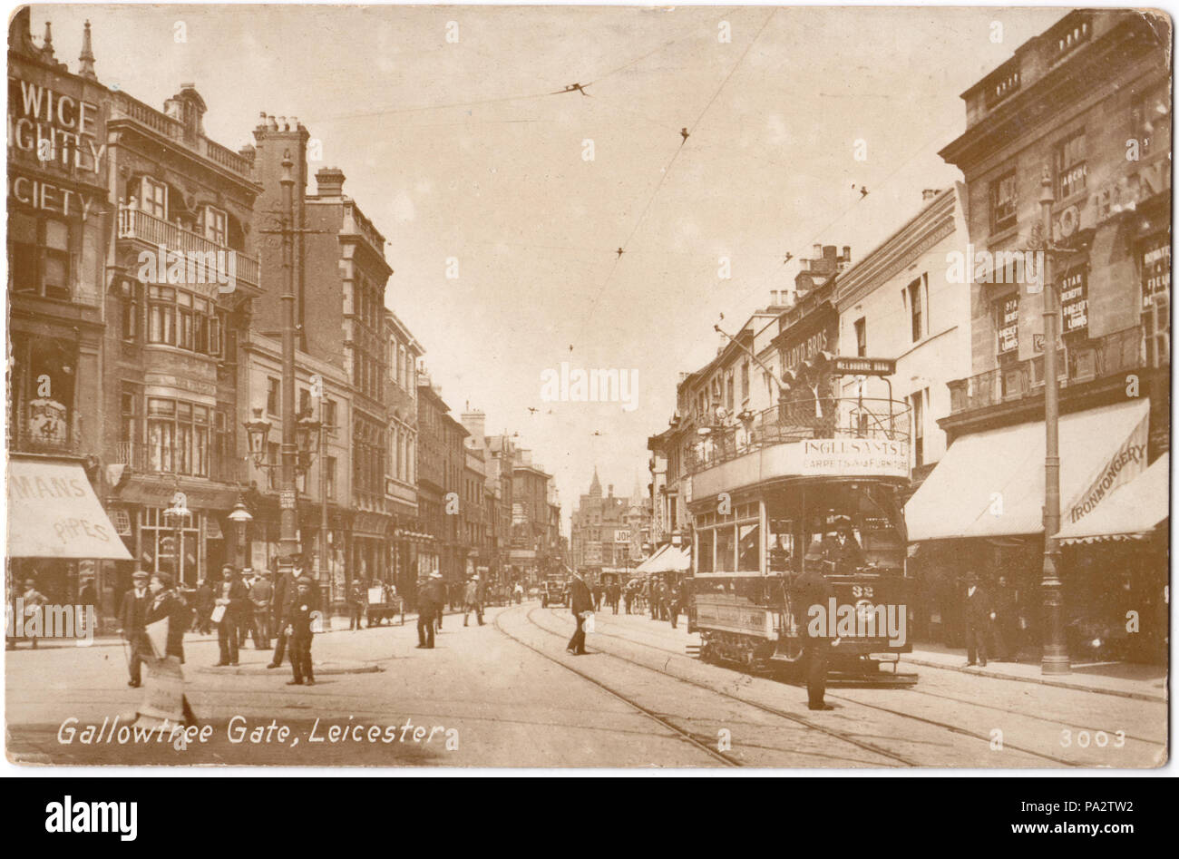 687 Gate Gallowtree Leicester c1917 Foto Stock