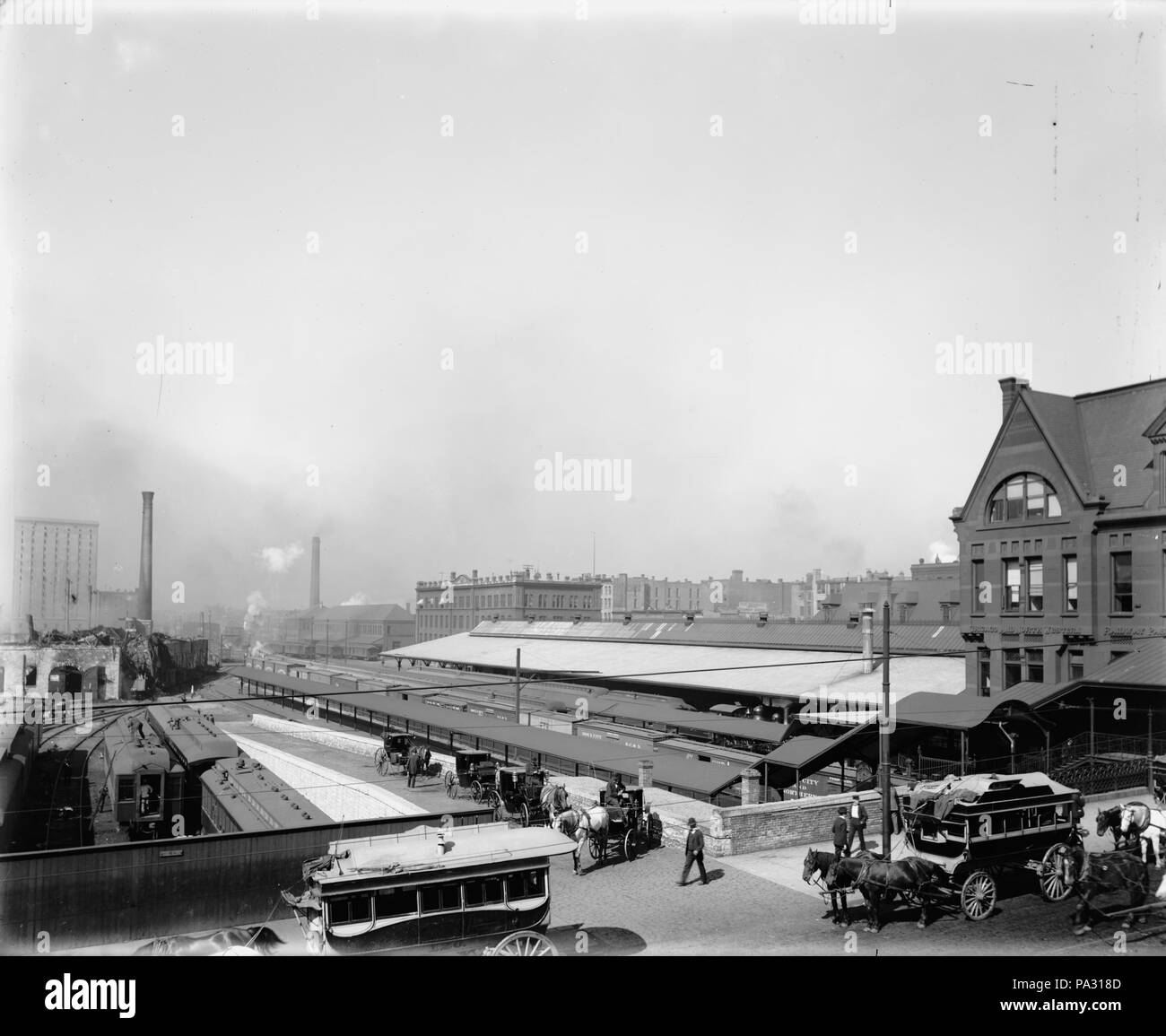 387 Detroit Publishing - C. &AMP; N.W. (Chicago e Nord Occidentale) Stazione Ferroviaria, Chicago, Ill. 2 Foto Stock