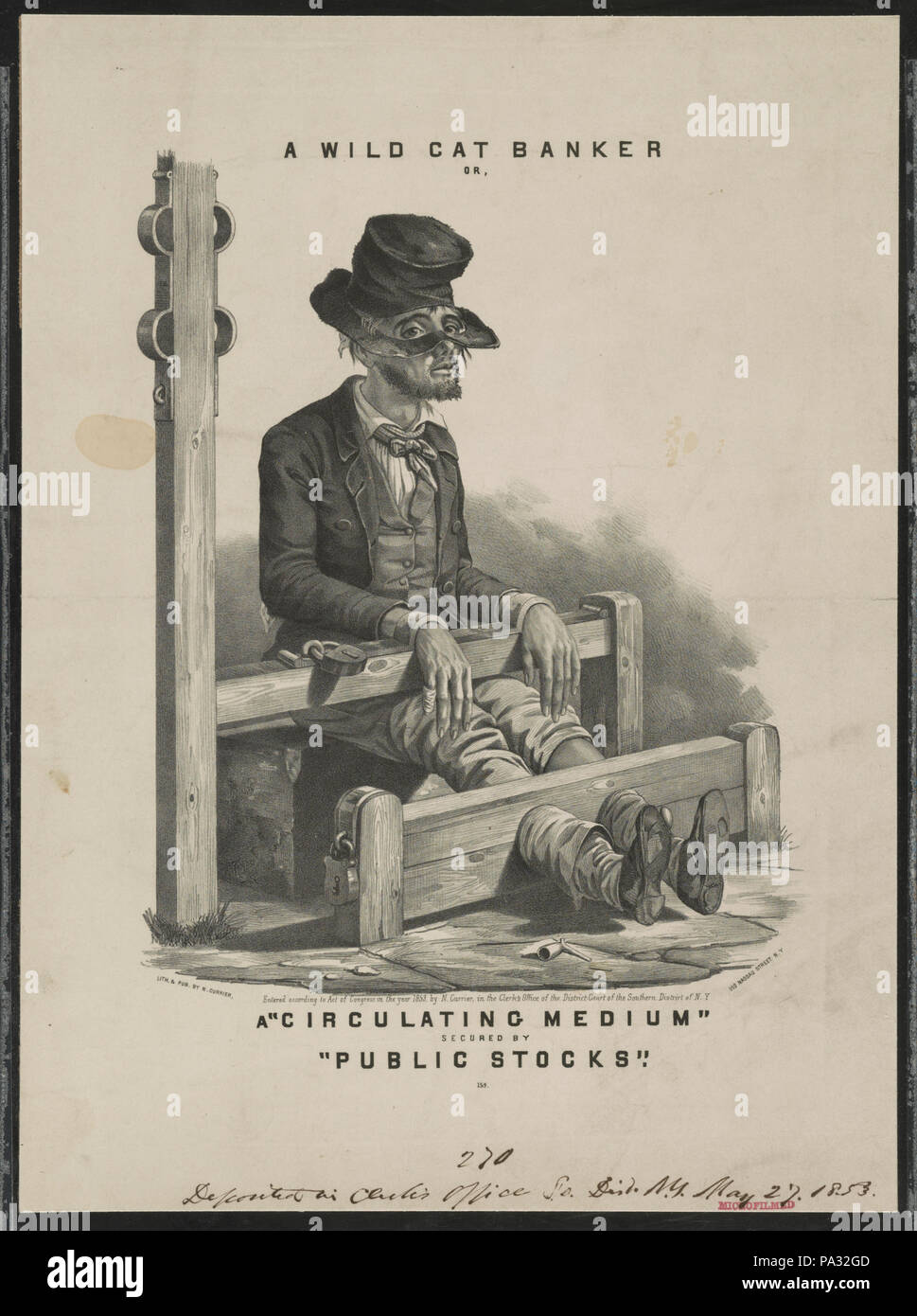 93 Un gatto selvatico banchiere o un "mezzo di circolazione" assicurato da "scorte pubbliche" LCCN2002698818 Foto Stock