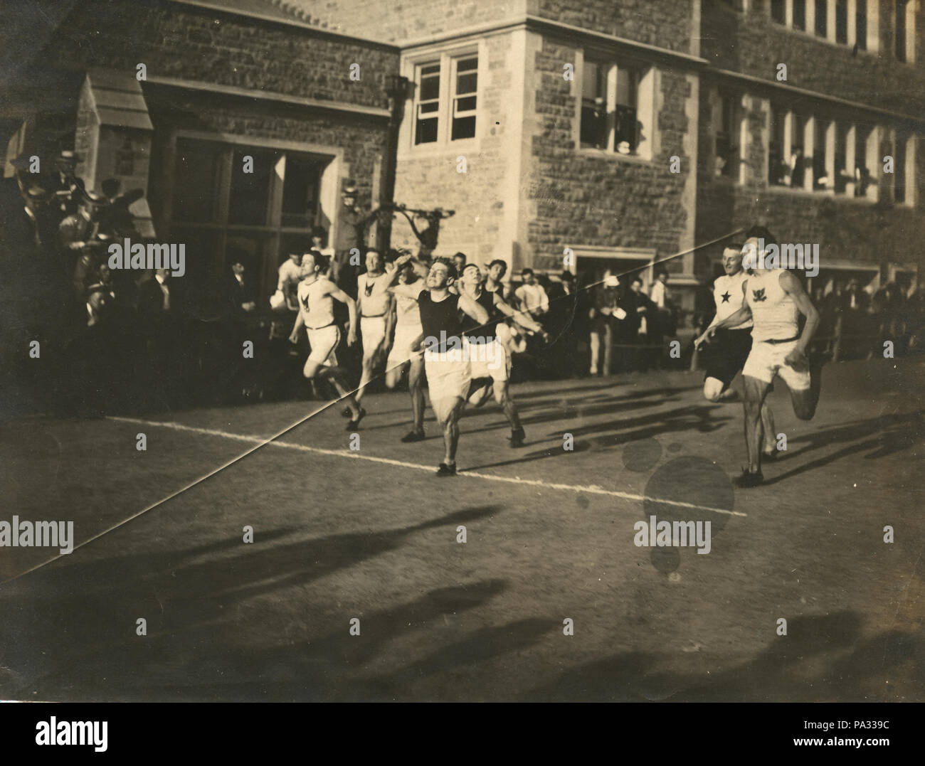 26 Olimpiadi 1904- finitura del 220 yard dash Foto Stock