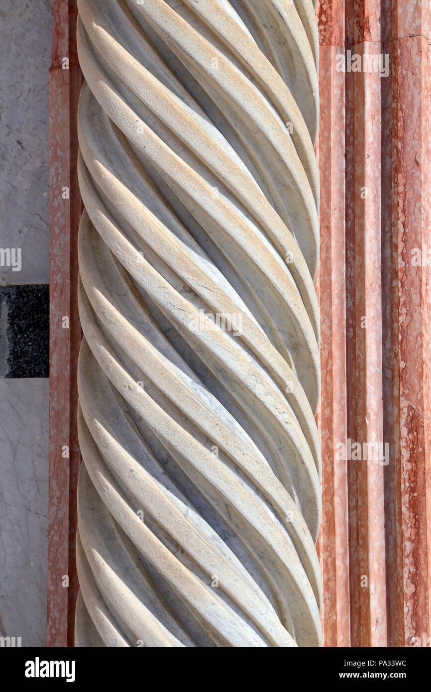 Cattedrale di Siena (Dettagli) è un borgo medievale Foto Stock