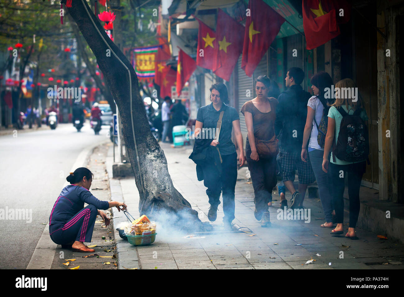 Vita quotidiana del Vietnam Foto Stock