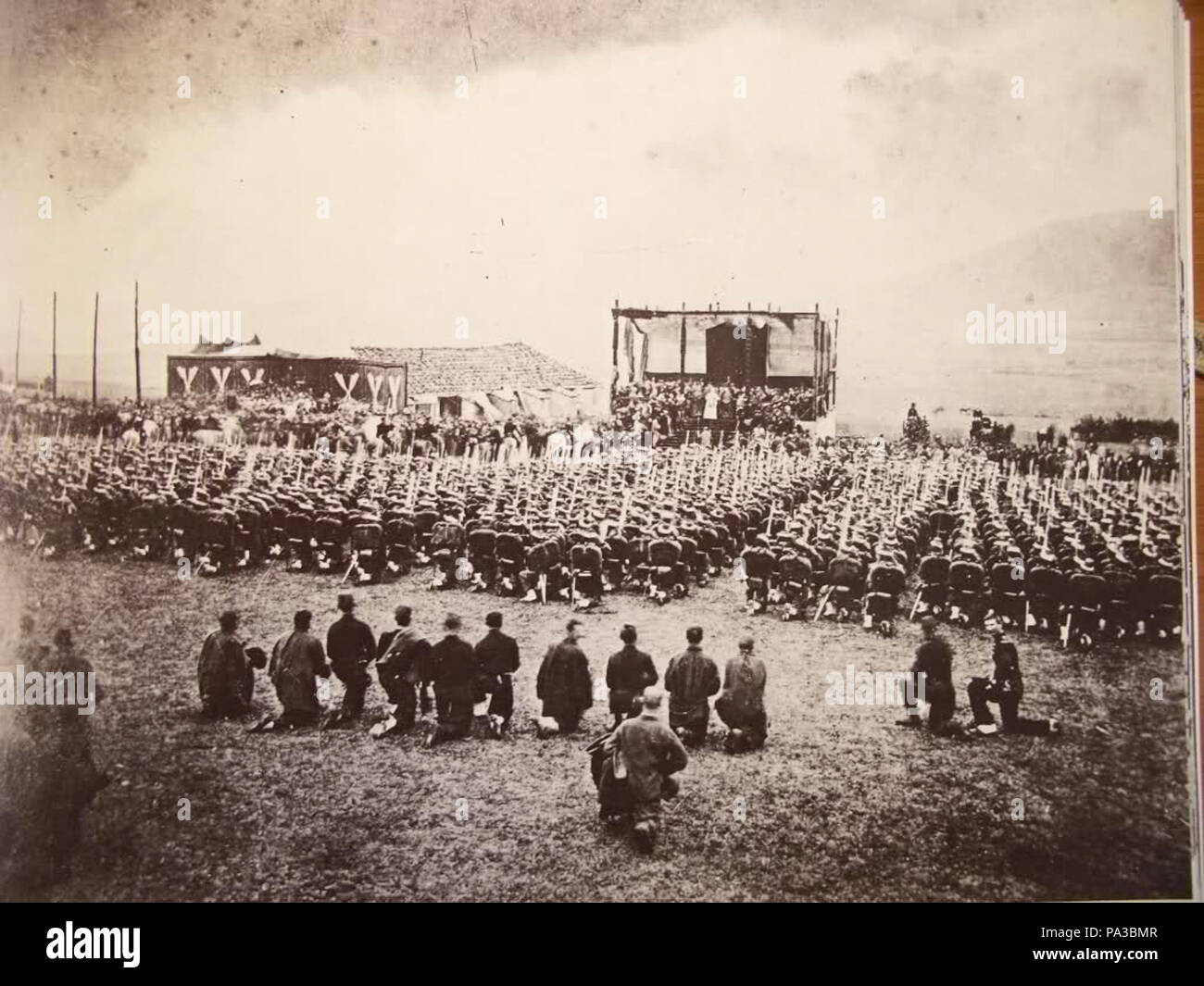 195 Benedizione di Pio IX alle truppe pontificie Foto Stock