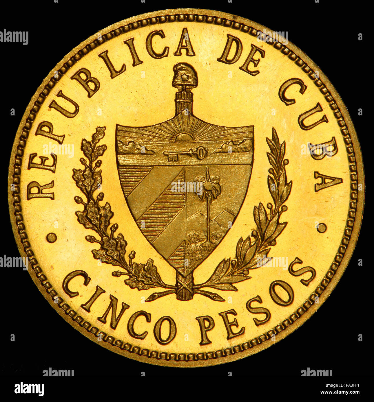 360 Cuba 1915 5 pesos (AP) Foto Stock