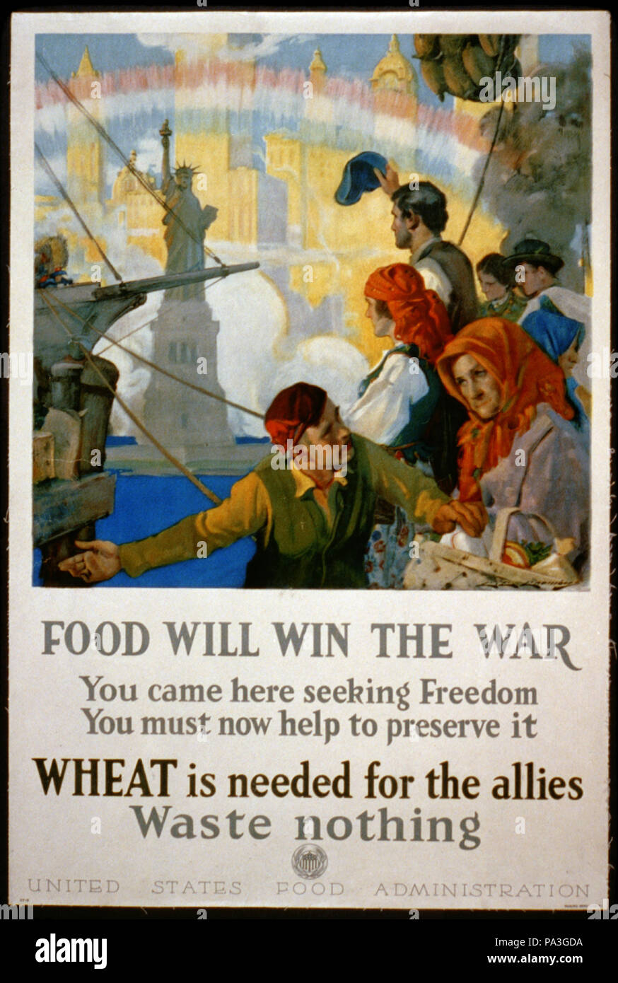 660 cibo sarà vincere la guerra - lei è venuto qui in cerca di libertà, ora si deve contribuire a preservare it - Frumento duro è necessario per gli alleati - rifiuti nulla LCCN2002720171 Foto Stock