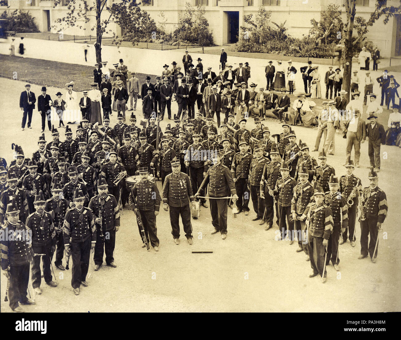 4 "messicana banda militare." 1904 della fiera del mondo Foto Stock