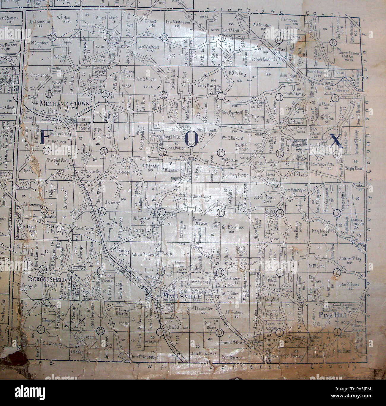 667 Fox Township, Carroll County, Ohio 1915 Foto Stock