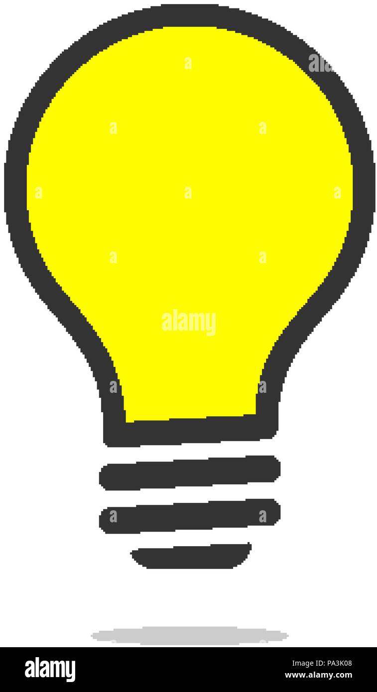 Icona della lampadina. lampadina segno. Idea concetto illustrazione Illustrazione Vettoriale