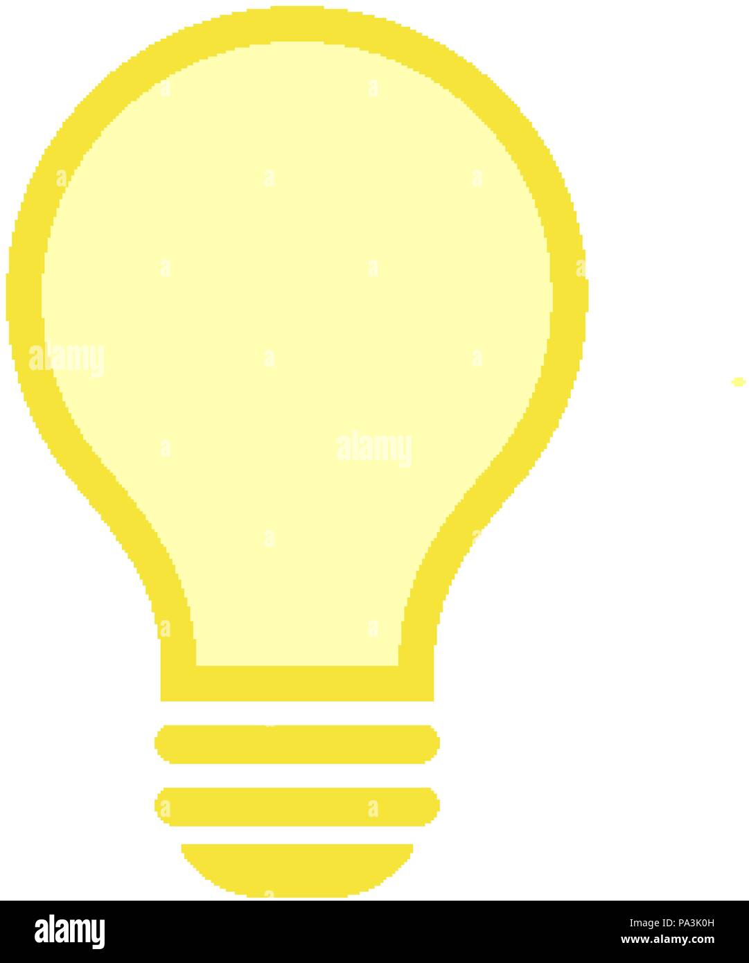 Lampadina della luce idea icona concetto isolato su sfondo bianco Illustrazione Vettoriale