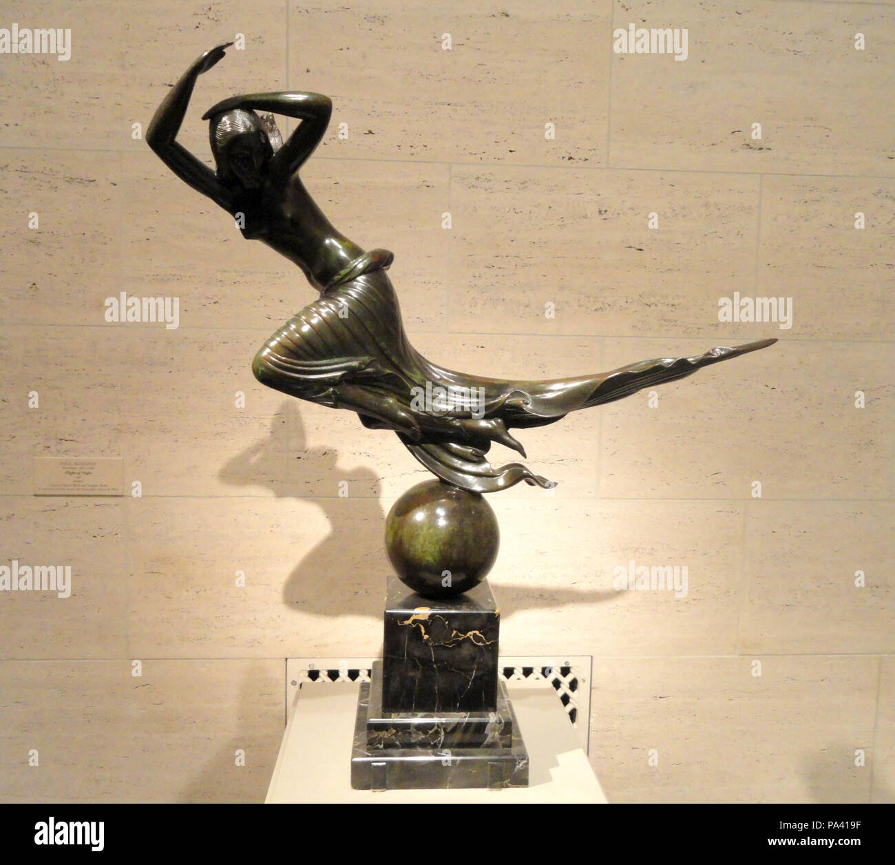 655 Volo di notte da Paul Manship, 1916, bronzo - National Gallery of Art di Washington - DSC09757 Foto Stock