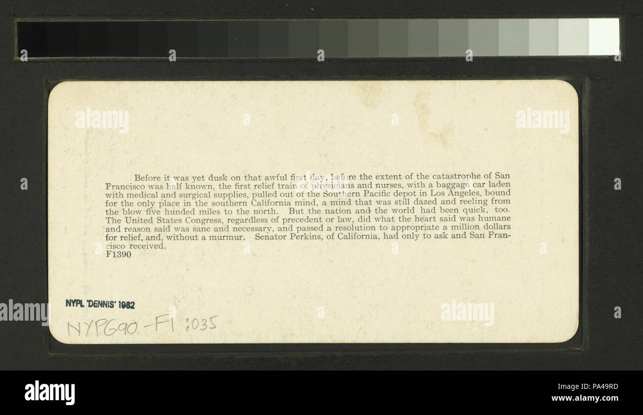 90 un sollievo temporaneo Camp, sede della polizia e ufficio di registrazione, Van Ness Avenue, San Francisco (NYPL B11707375-G90F001 0,35 b) Foto Stock