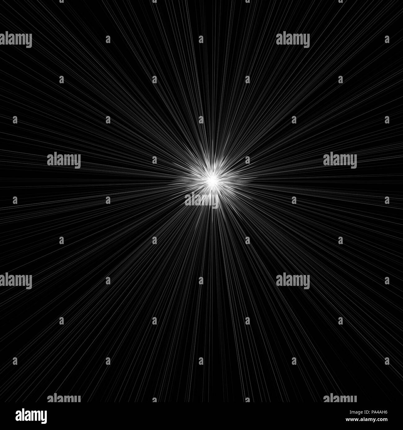 Una illustrazione di una stella luminosa nel cielo Foto Stock