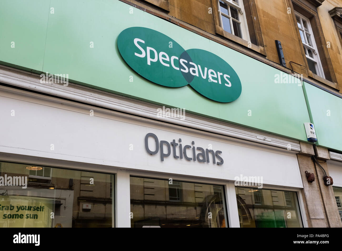SpecSavers a Bath, Inghilterra. Foto Stock