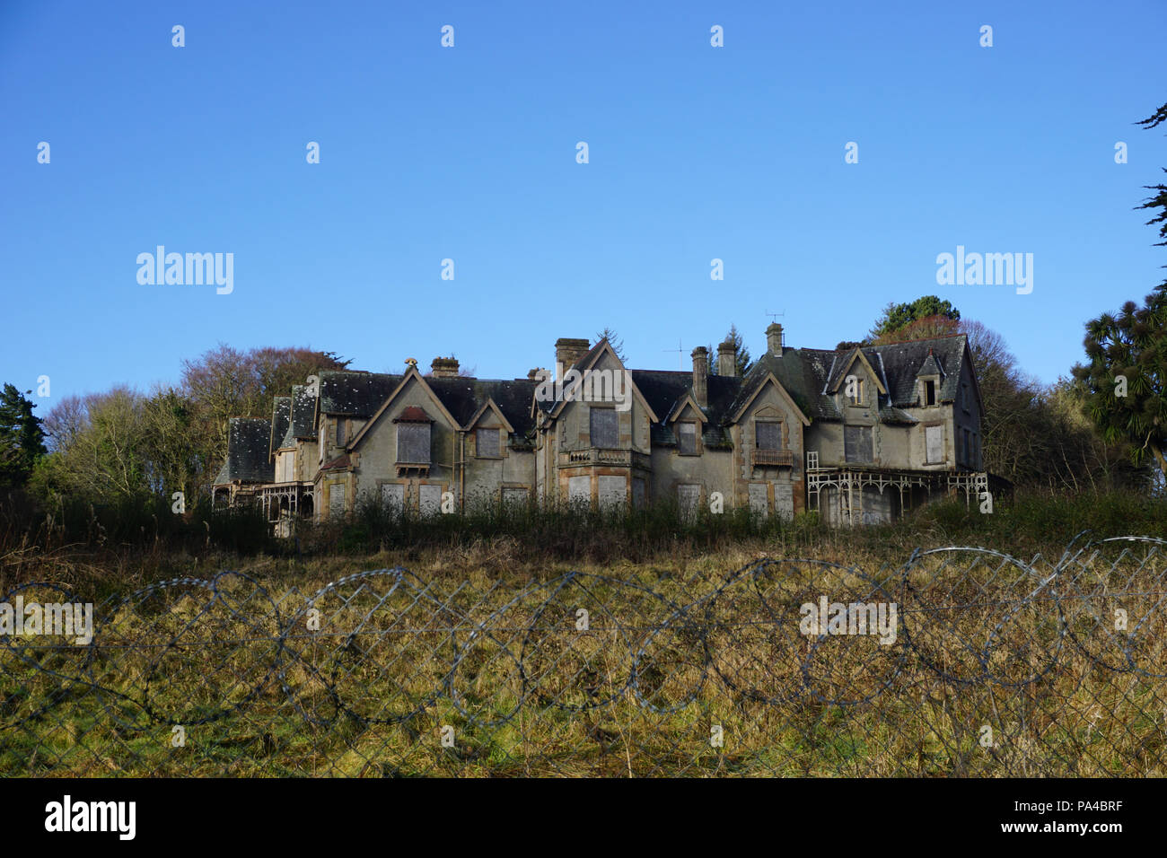 In Irlanda del Nord la maggior parte Haunted House, abbandonata villa Foto Stock